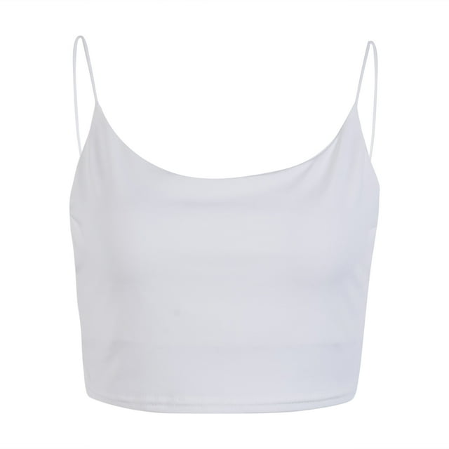 ITFABS Haut à Bretelles pour Femmes Couleur Unie Court Poitrine Basse Aguichant Justaucorps Vêtements