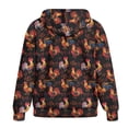 thumbnail image 5 of FOR U DESIGNS Colorful Rooster Zip Up Hoodie Women Cardigan Oversized Comfy Hoodies Size 4XL Long Sleeve Sweatshirt Hooded Jackets for Women with Zipper Sportswear Winter, 5 of 7