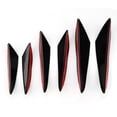 thumbnail image 1 of Separador de labios de parachoques delantero de coche, 6 uds. Kit de canards de alerón universal de plástico ABS para parachoques delantero de coche embellecedores de cuchillo de viento negro brillant, 1 of 8