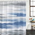 thumbnail image 3 of Blue Gray White Waterproof Fabric Shower Curtain,Modern Abstract Mottled Aesthetic Waterproof Fabric Shower Curtain for Bathroom Curtains Bathtubs Hotel Shower Curtains with 12 Hooks Extra Long 72x96, 3 of 8