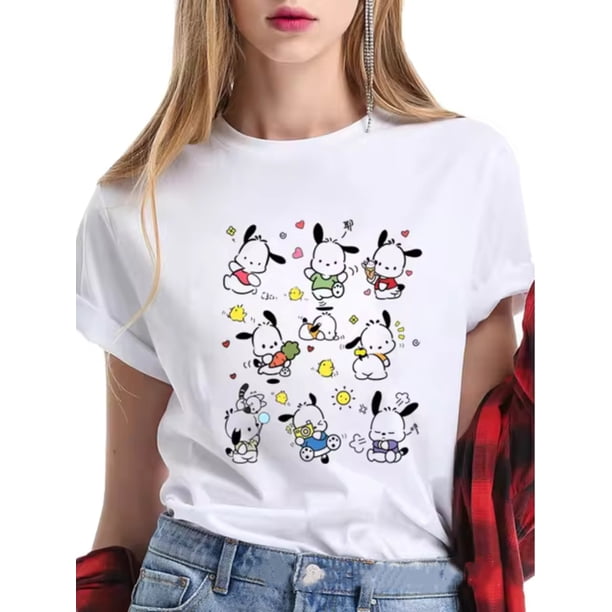 graphic print t-shirt short sleeve crew neck casual top for summer & spring Women's clothing tee top