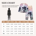 thumbnail image 4 of Yiaed Mist Sunflower Skull Print Pajamas Women's Long Sleeve Sleepwear Soft Button Down Loungewear Pjs Lounge Set Nightwear Womens Pajama Pants-XX-Large, 4 of 7