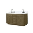 thumbnail image 3 of Abbey 60 in W Grey Oak Double Vanity, Cultured Marble Top and Faucet Set, 3 of 6