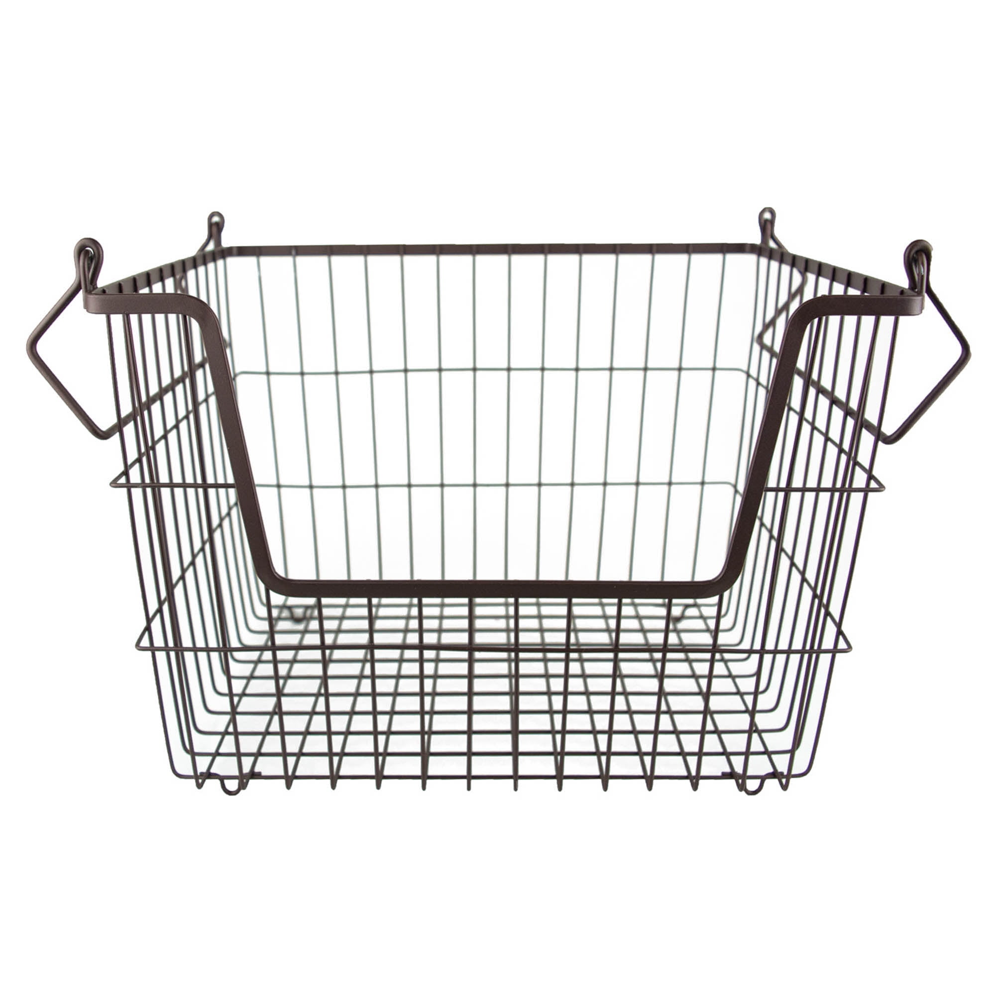 DII Stackable Metal Utility Storage Bin for Heavy Duty Use In Office