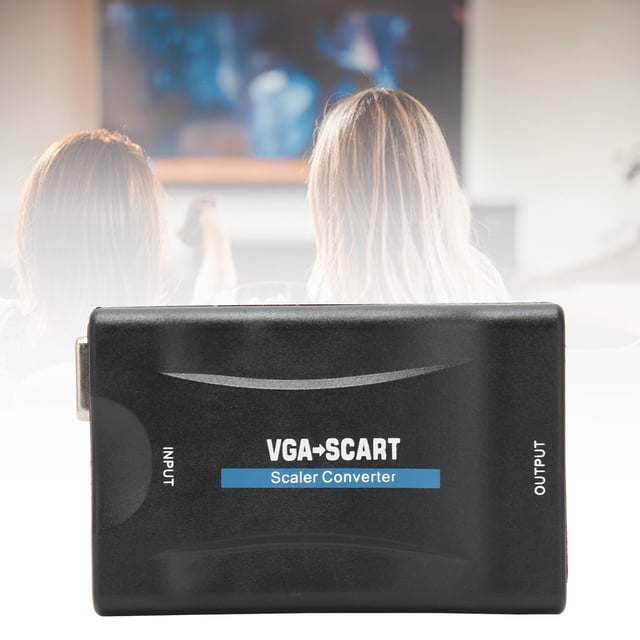 VGA A SCART VIDEO CONVERTER, VGA A SCART HD Convertidor Suministros de computadora Portátiles para el HOGAR PARA LA OFICINA