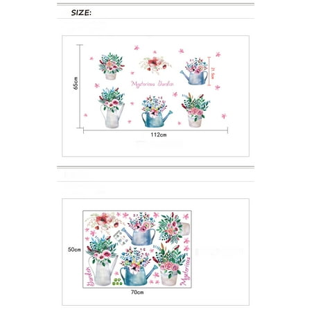 - DIY Mysterious Garden TV Background Wall Decoration Removable Wall Stickers