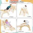 thumbnail image 5 of OLAKIDS Climbing Triangle Set, 5 in 1 Kids Wooden Montessori Climber Toy with Ramp Ladder Arch Slide for Gym Playground, Indoor Climb Activity Jungle Play Structure for Toddlers 1-3, 5 of 10