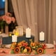 thumbnail image 4 of Arreglo de velas para mesa de Acción de Gracias de otoño Simulación de fiesta navideña Arreglo de girasoles Flores falsas Portavelas de plástico, 4 of 6