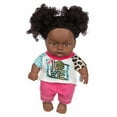 qucoqpe 12Inch Black Baby Doll Set African American Doll Set