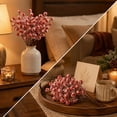 thumbnail image 6 of Cififendec 10Pcs Christmas Artificial Frosted Red Berry Branches, 8.66", Christmas Snow Dusted Berry Sprigs for Christmas Sideboard Vase Floral Arrangement Blueprint, 6 of 7