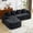 Black, variant on CKEASEAN 101" Chenille L Shaped Modular Sectional Sofa, Comfy Cloud Couch with Throw Pillows, High-Elastic Sponge, Modern Couch Sofa with Curved Armrest for Living Room, Apartment, Easy Assembly