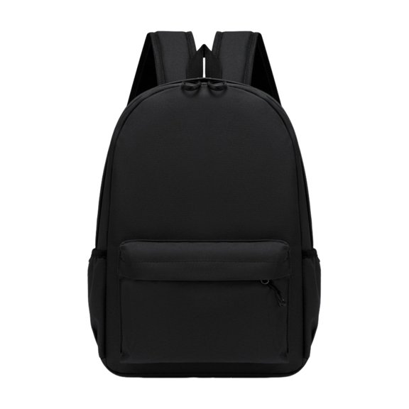 Classic Solid Color Backpack, Lightweight Nylon Daypack, Simple Casual Rucksack, Water Resistant Carry Knapsack, Front Pocket Storage Backpack, Minimalist Travel Backpack for Outdoor Activities