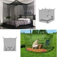 thumbnail image 6 of TSV Mesh Mosquito Net, Full Queen King Size Bed Canopy, Four Opening Bed Curtains, Black, 6 of 6