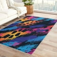 thumbnail image 1 of Graffiti Rugs for Bedroom - Washable Rugs Graffiti Rug & Home Decor, 3x4 Area Rug, Leopard Print Multicolor Rugs for Entryway, Non Slip Low Pile Small Indoor Door Mat, Cheetah Print Carpet, 1 of 7