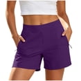 thumbnail image 2 of Yievot Workout Shorts for Women 5 Inch Elastic High Waist Summer Gym Yoga Athletic Shorts with Pockets, 2 of 8
