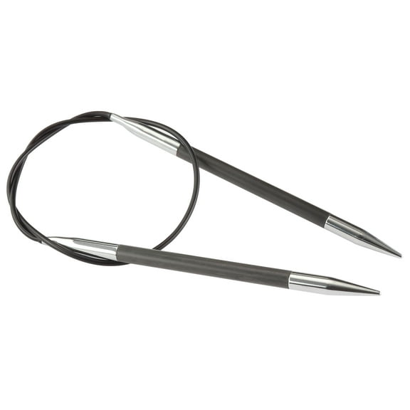 KnitPro-Karbonz Fixed Circular Knitting Needles 16"-Size 8/5.00mm
