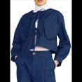 thumbnail image 3 of Chaqueta Corta para Mujer, de Moda, con Lazo Frontal, Cuello de Solapa, Larga, Abrigo Vaquero, Blusa Ligera de Otoño Azul Oscuro L, 3 of 6