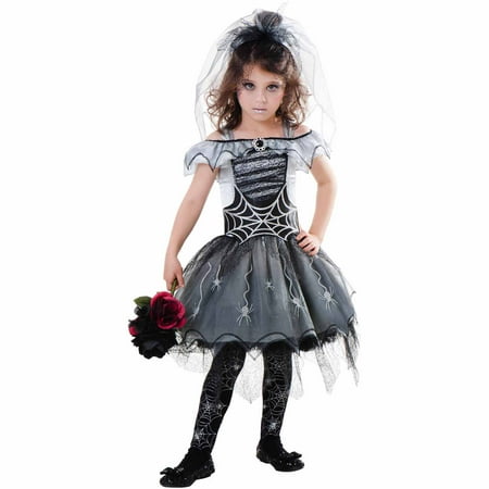 Goth Spider Bride Child Halloween Costume Com