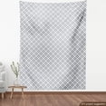 thumbnail image 3 of Abstract Fabric by the Yard Upholstery, Illustration of Diagonally Arranged Squares with Circles in the Center, Decorative Fabric for DIY and Home Accents, Pale Taupe and White by Ambesonne, 3 of 4