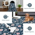 thumbnail image 7 of Runner 2'x6' Washable Floral Rugs for Living Room Non Slip Low Pile Carpet for Office Bedroom Kids Room Bedside Entryway Black, 7 of 7