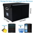 thumbnail image 2 of LANNEY File Organizer Box with Lid and Slides, Portable Folders Freestanding Document Organizer Hanging Legal Size Paper Files, 2 of 9
