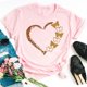 thumbnail image 1 of Camiseta De Verano Con Estampado De Corazón Acuarela Nueva Mujer-Varios Colores Gao Jiahui unisex, 1 of 2