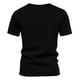 thumbnail image 4 of Playera Elvqul de Caballero Negro Economicas Algodón Manga Corta Liso Cuello Redondo, 4 of 7