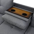 thumbnail image 6 of L-Shaped Linen Sectional Sofa with Left Chaise, Modular Tufted Couch Nail-Head Lounge Sofa for Living Room, Grey, 6 of 6