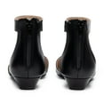thumbnail image 2 of BURUDANI Women Flats Shoes Low Wedge Sandals Ankle Strap Pointed Toe, 2 of 5