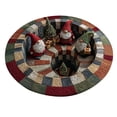 thumbnail image 2 of Christmas 3D Rug,Optical Illusion Round Area Mat, Decorative Deep Vortex Illusion Rug With Depth Pattern,Funny Santa Claus Non-Slip Mats,For Living Room & Bedroom Christmas Decor (D,39.37"), 2 of 7