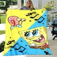 thumbnail image 1 of Mantas con estampado de dibujos animados de bob Esponja para mantener el calor, suave y cómodo, manta de cama de viaje para el hogar, forros de cama, regalo de cumpleaños, 1 of 4