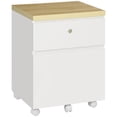 thumbnail image 1 of Vinsetto Rolling File Cabinet Lockable Filing Cabinet A4 Sized W/ 2 Drawer, 1 of 10