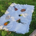 thumbnail image 2 of Typpkmm Portable Cotton Blend Picnic Mat with Tassel for Outdoor Camping 1Pcs, 2 of 7
