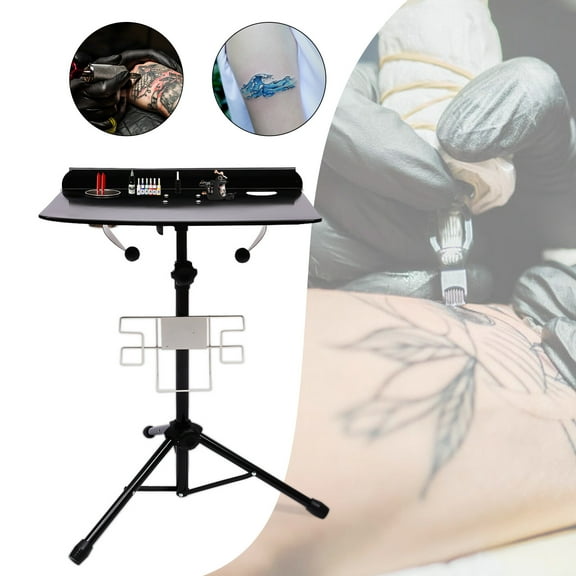 Large Mobile Tattoo Work Station Stand Salon Beauty Desk Table Adjustable Height Placed at Home, Tattoo Studio, Beauty Salon,etc