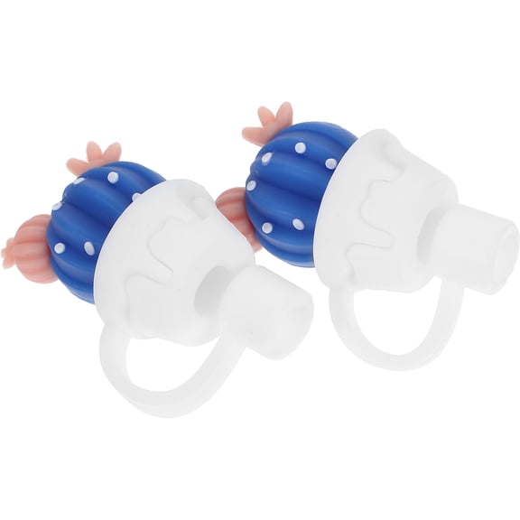 FOMIYES Straw Tip Cover, Safe Silicone, Lightweight and Healthy, Good Sealing, Protection Use, 2Pcs