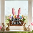 thumbnail image 4 of Hometravel Easter Bunny Egg Butterfly Window Clings, Removable Electrostatic Stickers for Holiday Decor, Festive Spring Window Decals for Glass, Colorful Cling Film for Home and Party, 4 of 6