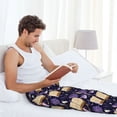 thumbnail image 4 of Cauagu Lavender Flowers Mens Pajama Pants Sleep & Lounge Pants,PJ Bottoms with Pockets-Medium, 4 of 7
