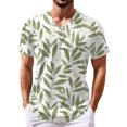 thumbnail image 1 of Summer Men's Popular T-shirt Printed V-neck Short Sleeved T-shirt M, 1 of 5