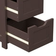 thumbnail image 4 of HomGarden 4 Drawers Bathroom Storage Cabinet Narrow Floor Side Cabinet for Kitchen, Dining Room Espresso, 4 of 10