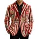 thumbnail image 1 of Abrigo Largo para Hombre, Chaqueta de Vestido Ceremonial de Impresión de Corduro con Bolsillos de Botón, 1 of 4