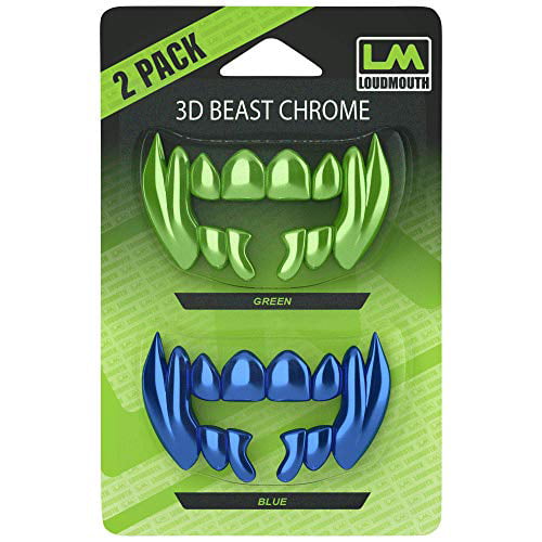 Loudmouth 3D Chrome Beast Blister Pack for Football Mouth Guard 