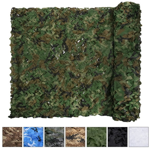 Bulk Roll Camo Netting - Camouflage Net, Blind for Hunting, Military, Decoration, Sunshade, Party, 1.5x6M