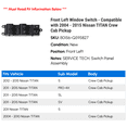 thumbnail image 2 of Front Left Window Switch - Compatible with 2004 - 2015 Nissan TITAN Crew Cab Pickup 2005 2006 2007 2008 2009 2010 2011 2012 2013 2014, 2 of 2