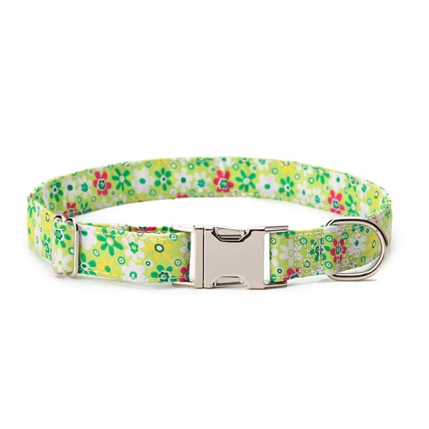 Collares para perros para niña, estampado bonito de margaritas y flores, cuello para perros con estampado de bandera americana