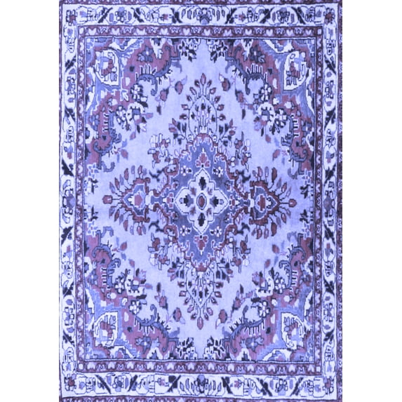 Ahgly Company Indoor Rectangle Persian Blue Traditional Area Rugs, 2' x 4'