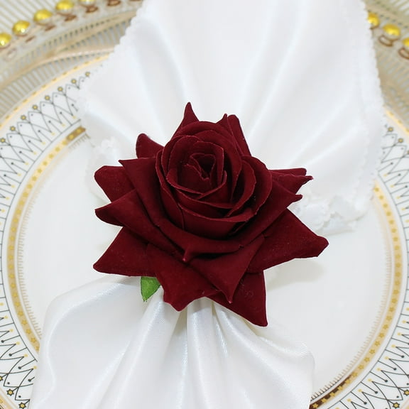 ZFSBZBS Simulation Rose Napkin Ring Napkin Ring Wedding Mouth Ring Napkin Ring Wine