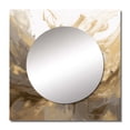 thumbnail image 2 of Designart "Aqua Symphony White And Gold Elegance" Abstract White Large Square Mirror - Square Bedroom Mirror Printed Wall Decor - Transitional Square Printed Wall Mirror Art, 2 of 5