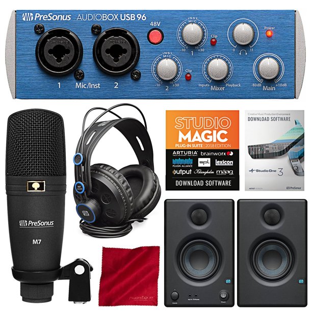 PreSonus AudioBox 96 Studio Plus Recording Kit with Studio One Software