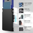 thumbnail image 3 of Wallet Umoven - Cartera para hombre con bloqueo RFID, color negro y azul, 3 of 6
