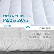 BDEUS Twin Size Extra Thick Mattress Topper, Cooling Mattress Pad Cover, Pillow Top Protector with 8-21 inch Deep Pocket, White